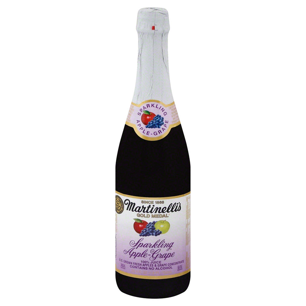 Martinelli's Gold Medal Sparkling Apple-Grape 100% Juice, 25.4 oz