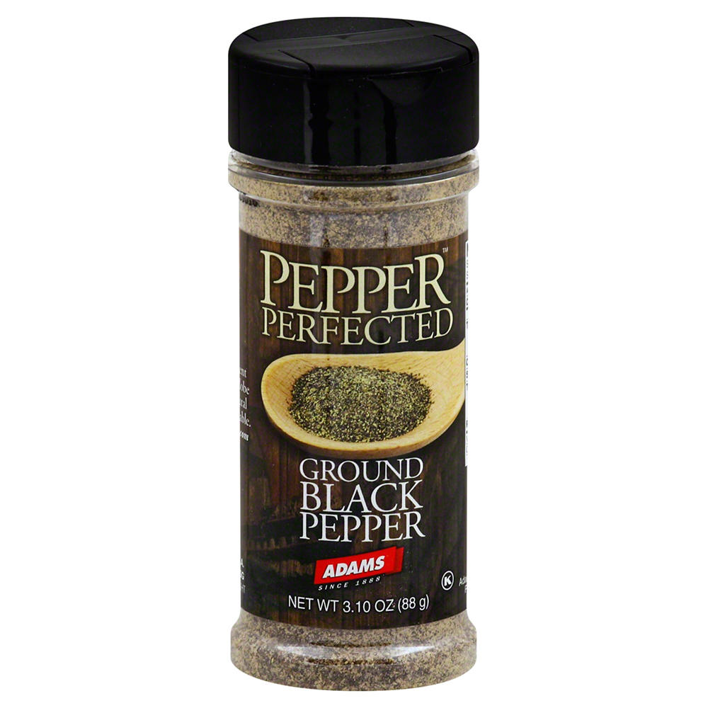 Adams Ground Black Pepper, 3.1 oz