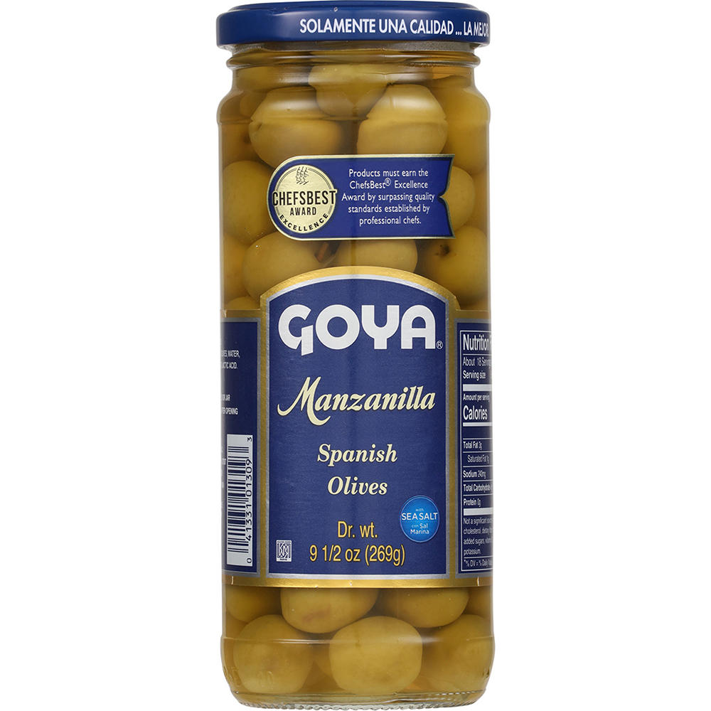 Goya Manzanilla Spanish Olives, 9.5 oz