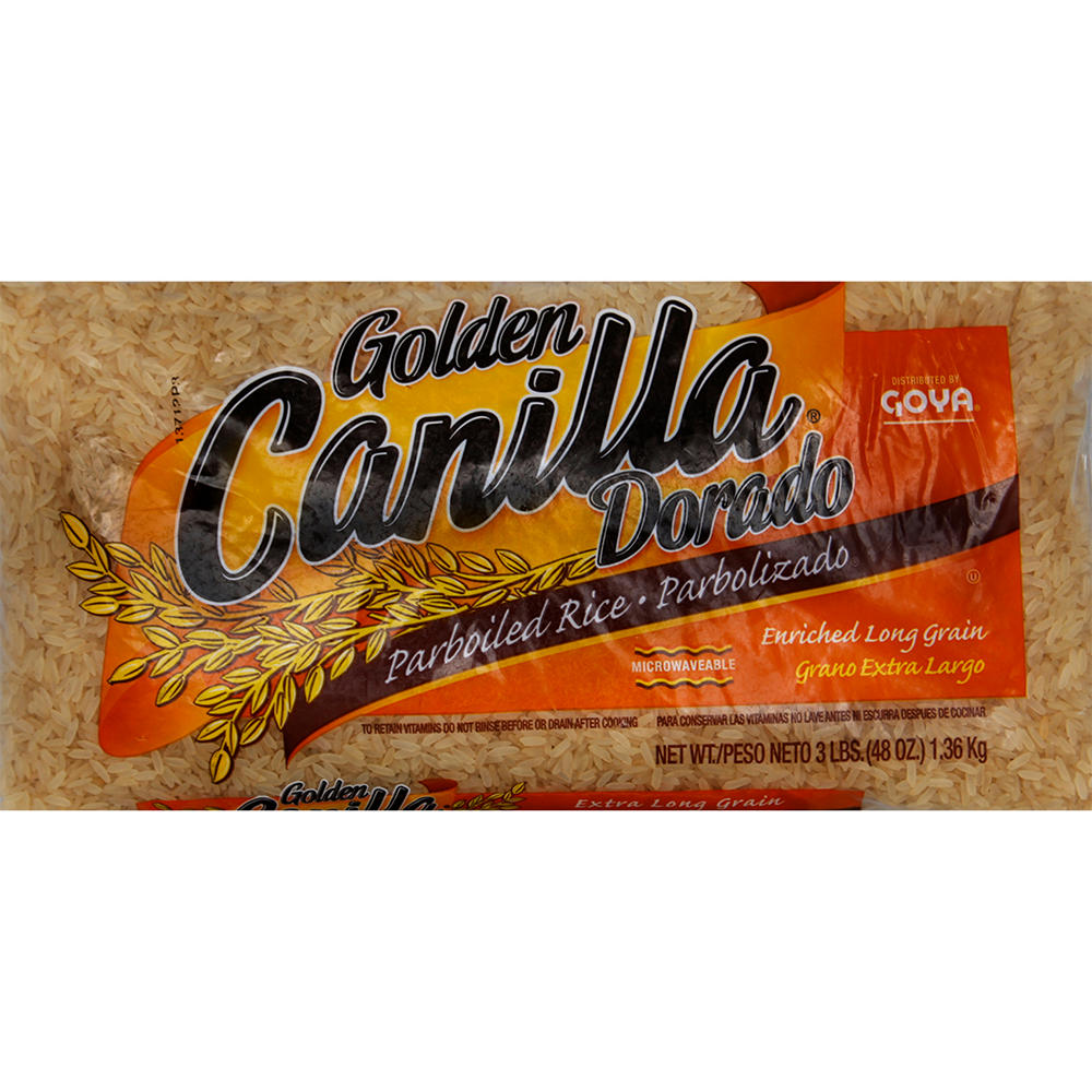 Goya Golden Canilla Parboiled Rice, 3 lbs