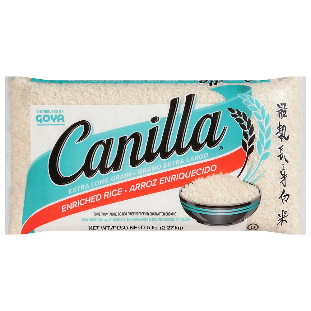 Goya Canilla Extra Long Grain Enriched Rice, 5 lbs