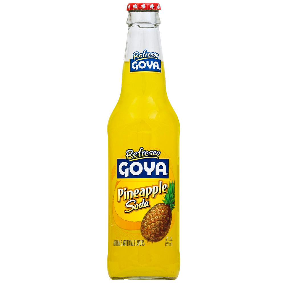 Goya Refresco Pineapple Soda, 12 oz