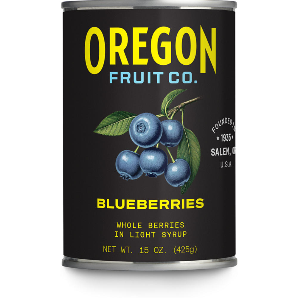 Oregon Fruit Co. Whole Blueberries in Light Syrup, 15 oz