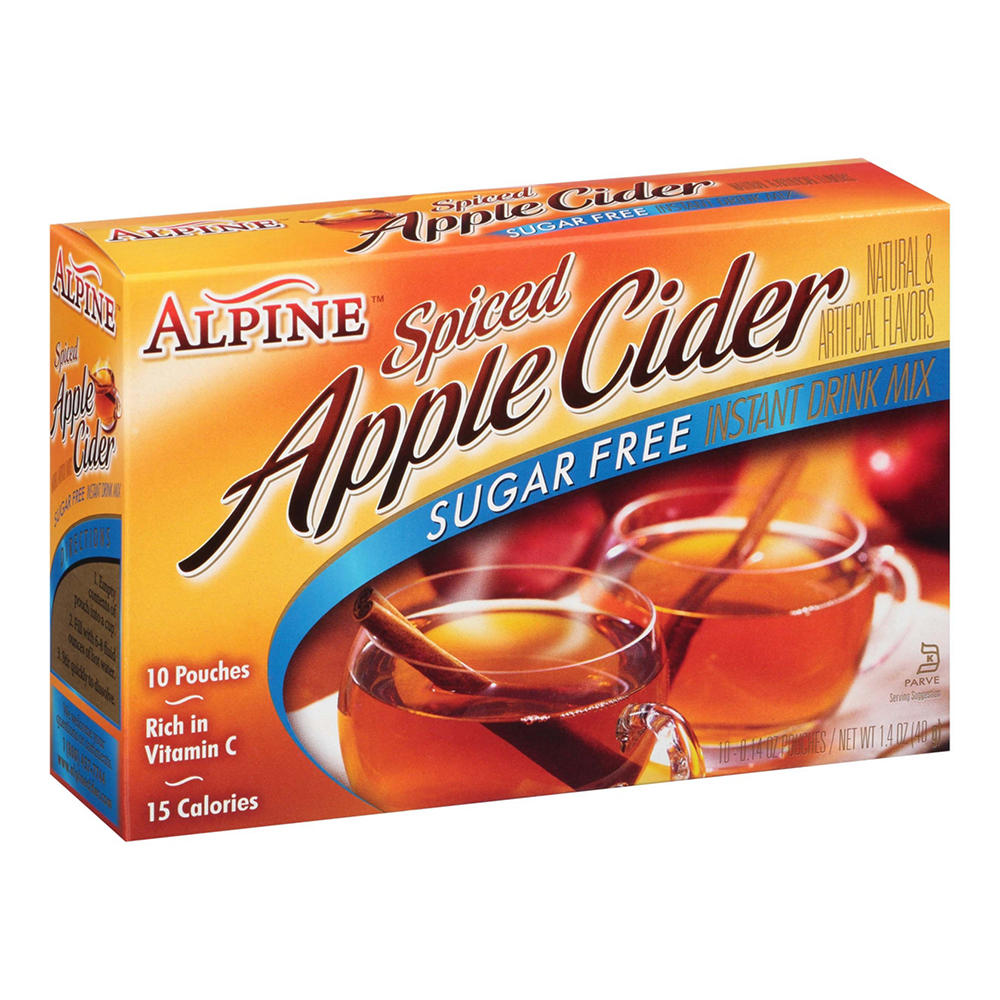 Alpine Sugar Free Spiced Apple Cider Instant Drink Mix, 10 ct