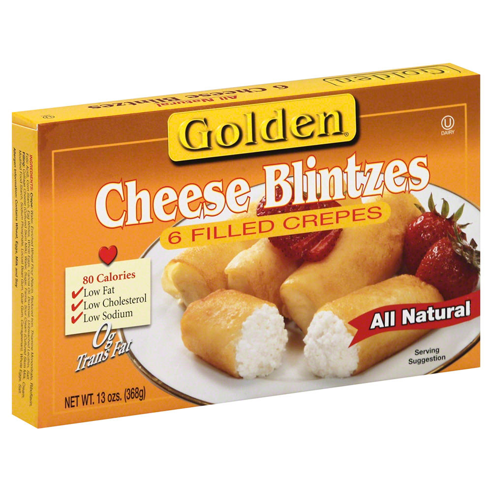 Golden Kosher Cheese Blintzes, 6 ct