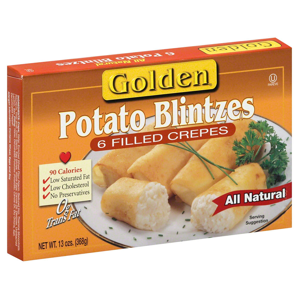Golden Kosher Potato Blintzes, 6 ct