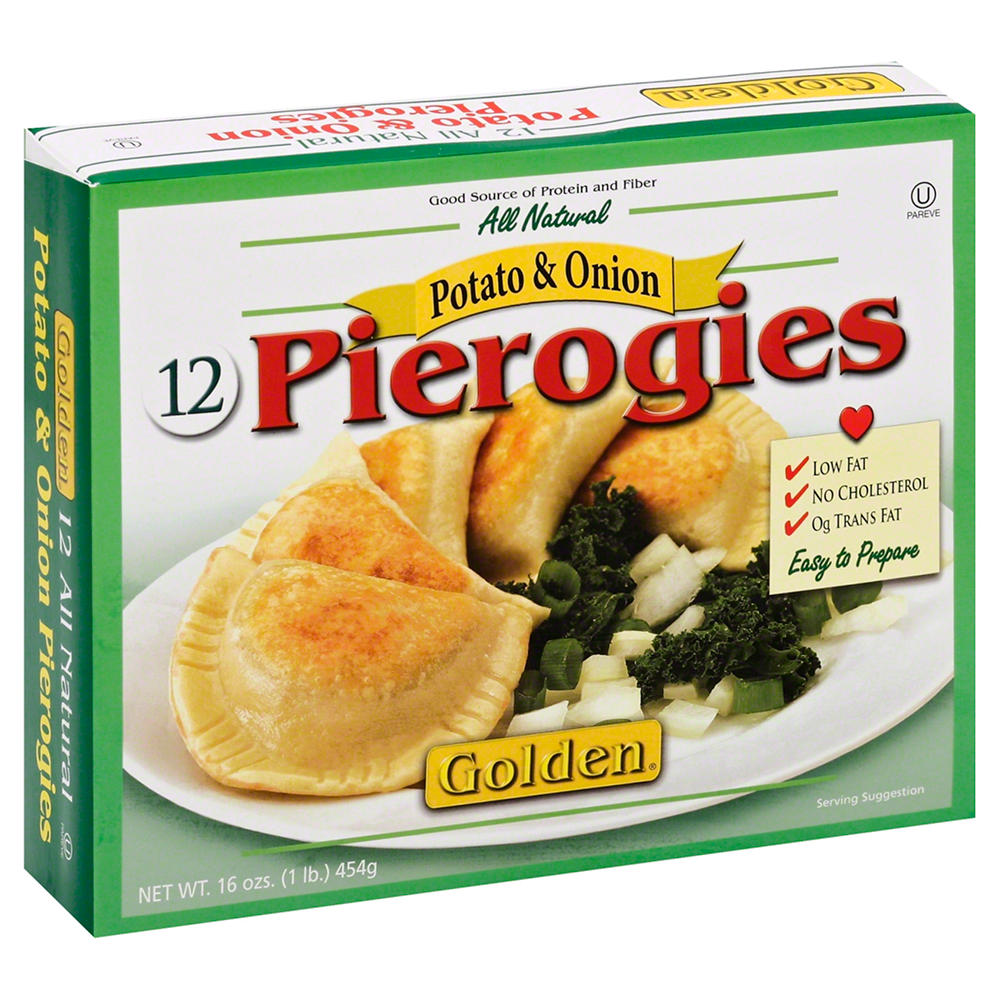 Golden Kosher Potato and Onion Filled Pierogies, 12 ct