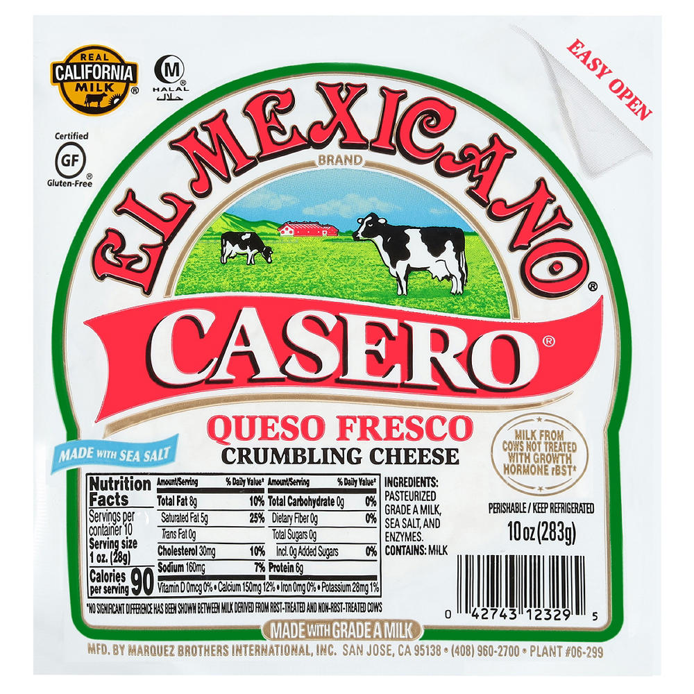 El Mexicano Casero Queso Fresco Cheese, 10 oz