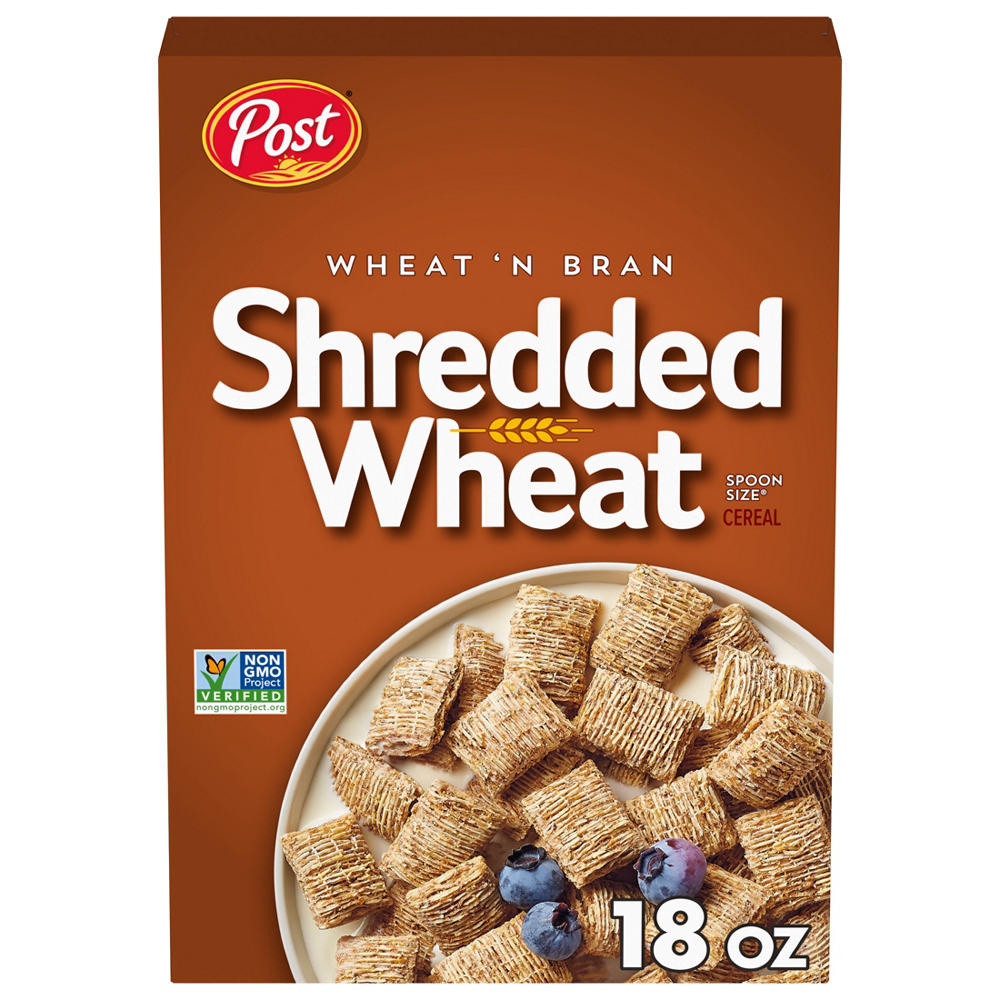 Post Shredded Wheat 'n Bran Cereal, 18 oz