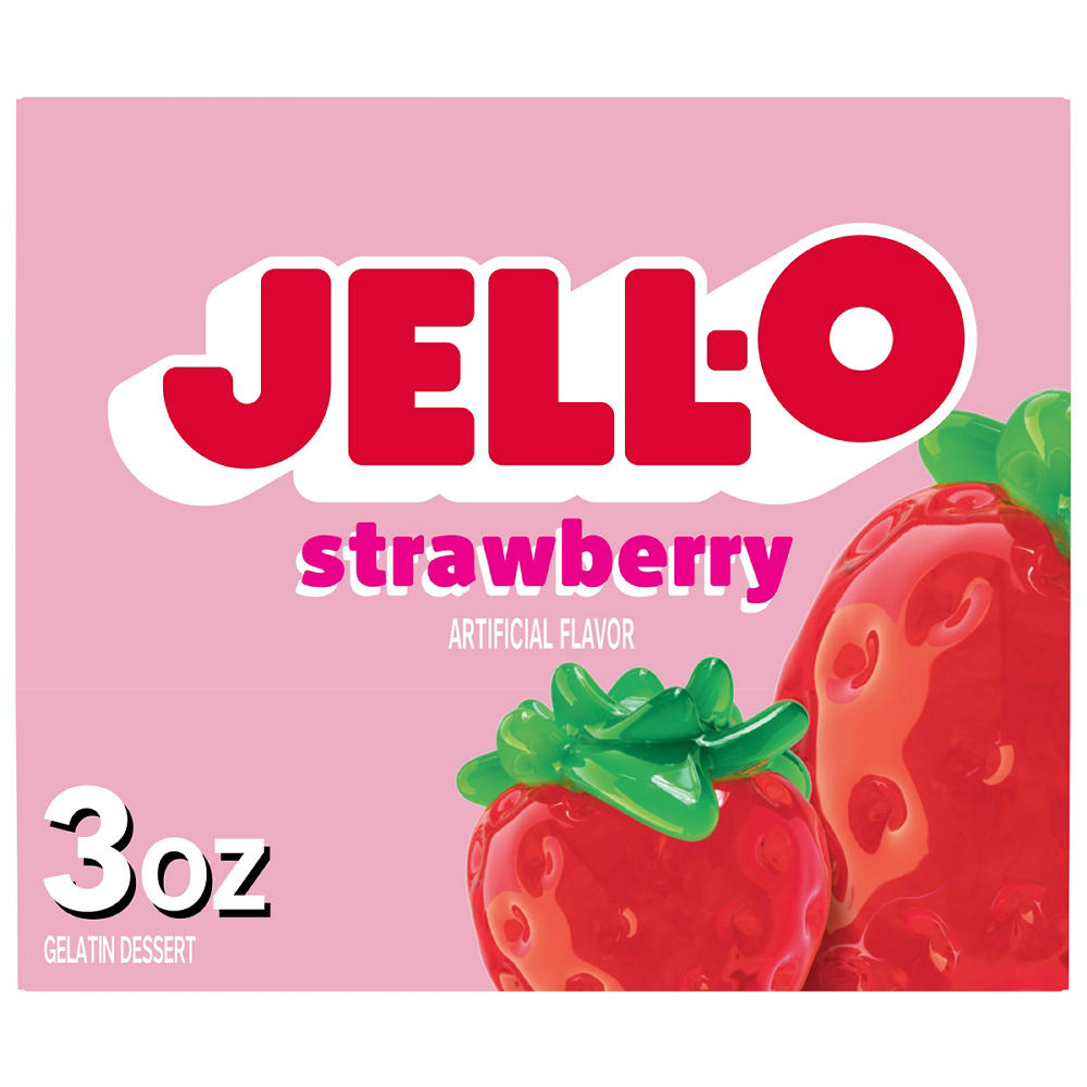 Jell-O Strawberry Instant Gelatin Mix, 3 oz