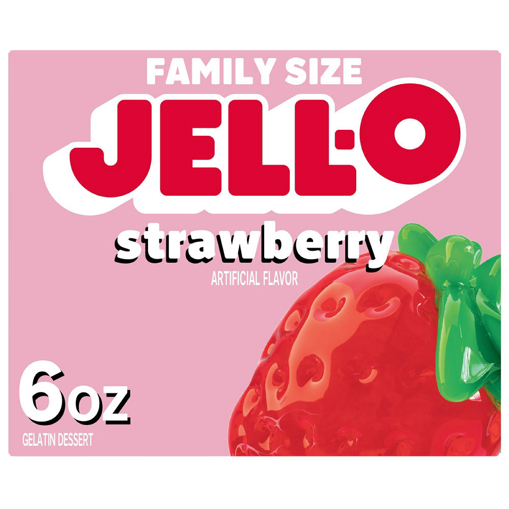 Jell-O Strawberry Instant Gelatin Mix, 6 oz