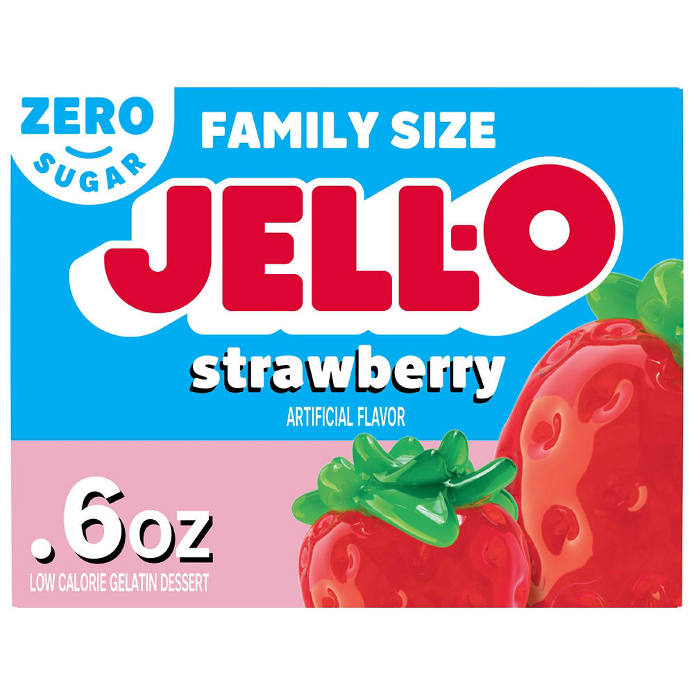 Jell-O Sugar Free Strawberry Instant Gelatin Mix, 0.6 oz