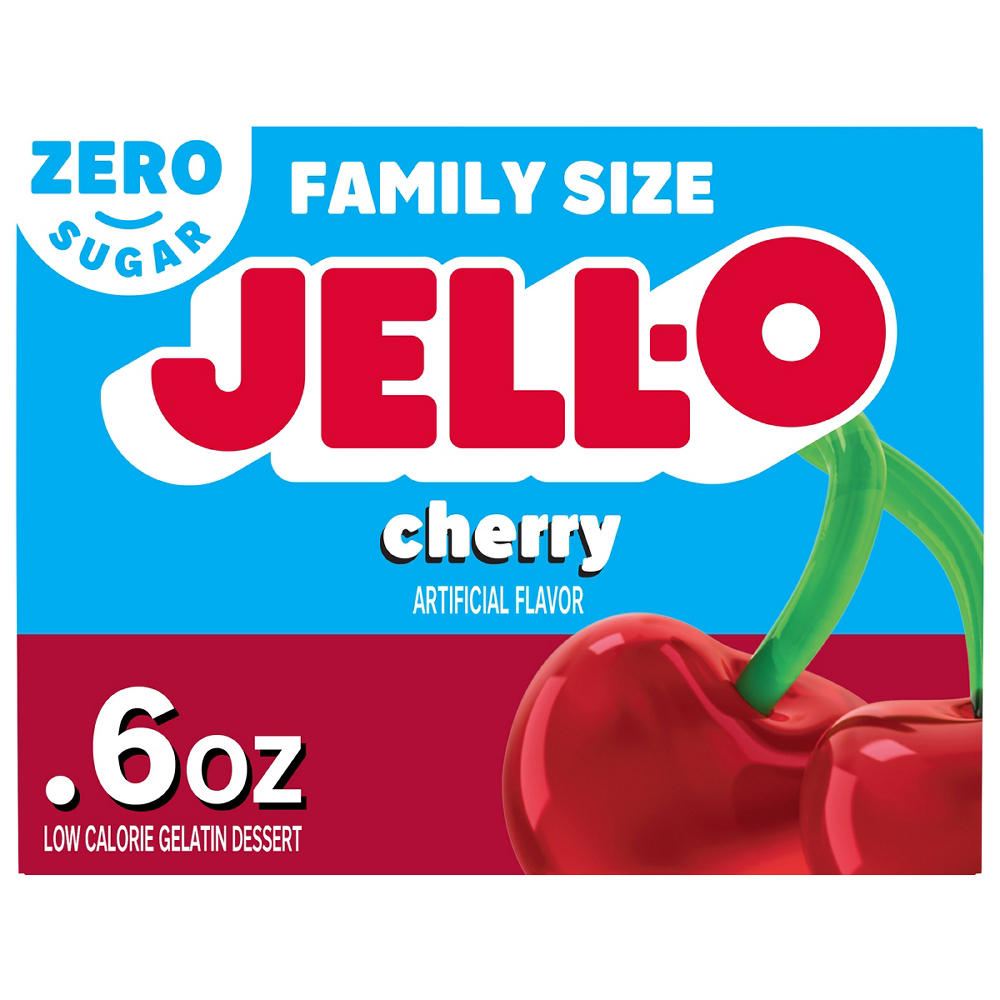Jell-O Sugar Free Cherry Instant Gelatin Mix, 0.6 oz