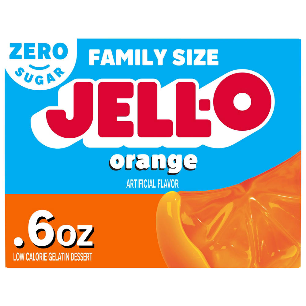 Jell-O Sugar Free Orange Instant Gelatin Mix, 0.6 oz