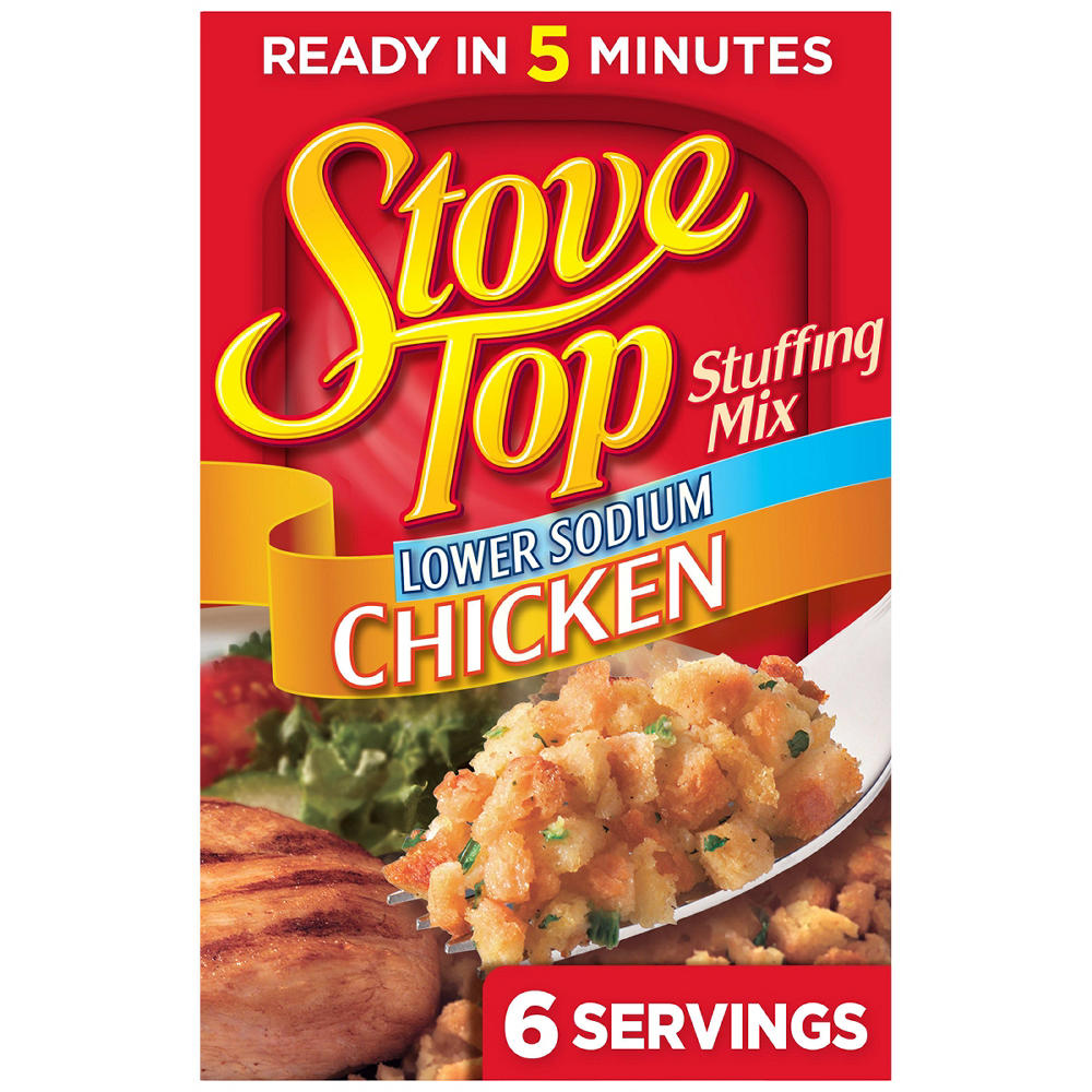 Stove Top Lower Sodium Chicken Stuffing Cubes Mix, 6 oz
