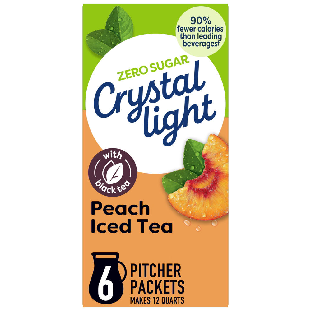 Crystal Light Peach Iced Tea Drink Mix, 6 ct