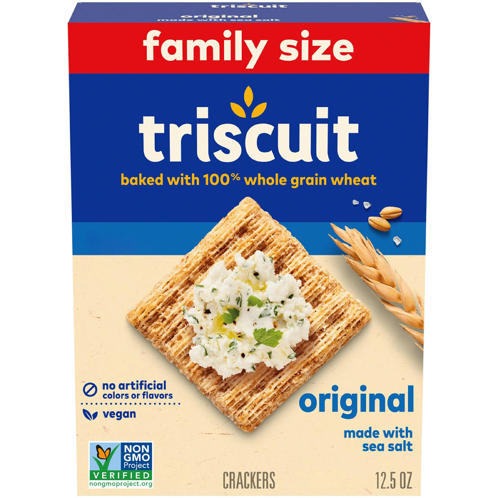 Triscuit Original Whole Grain Wheat Crackers Family Size, 12.5 oz