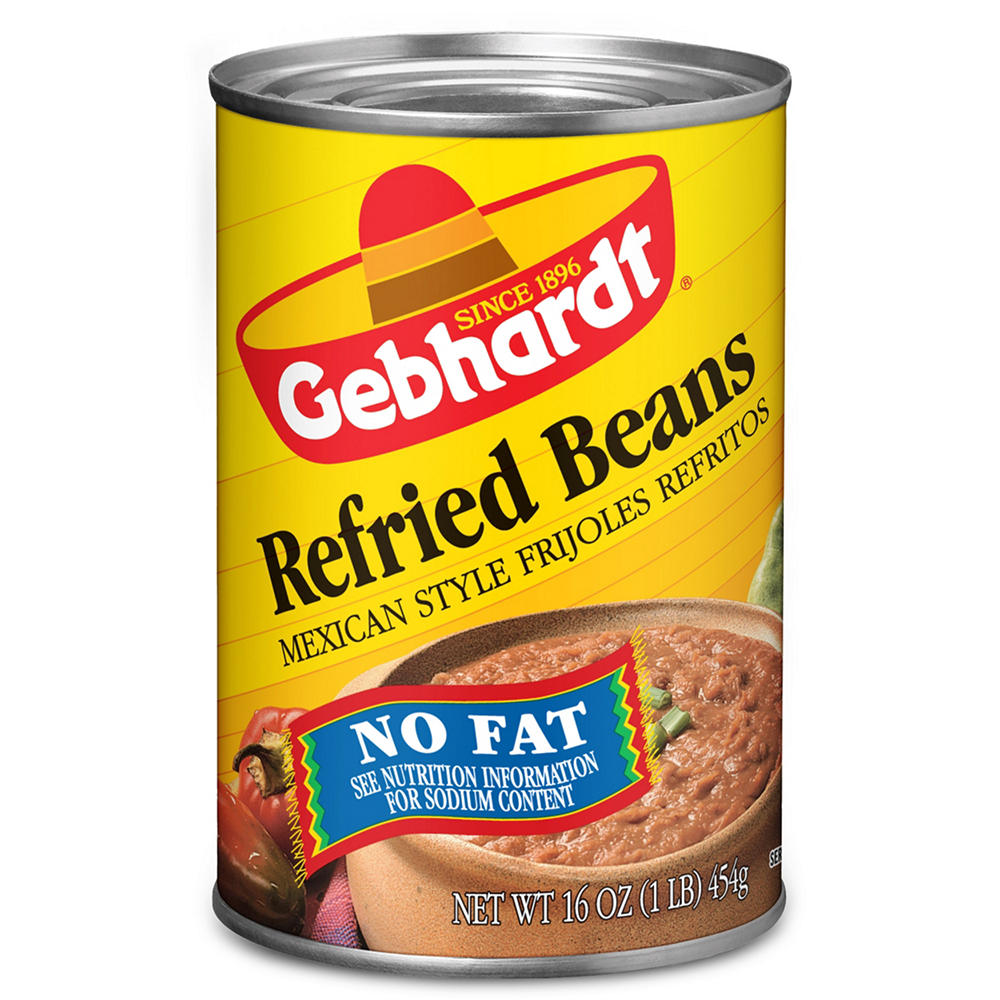 Gebhardt Mexican Style Refried Beans Canned Beans, 16 oz