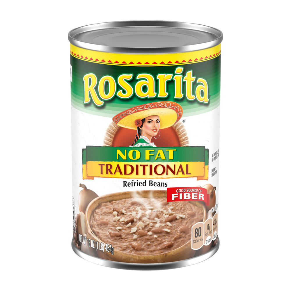Rosarita No Fat Traditional Refried Beans, 16 oz