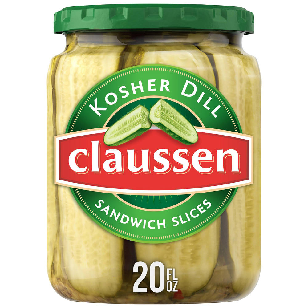 Claussen Kosher Dill Pickle Sandwich Slices, 20 oz