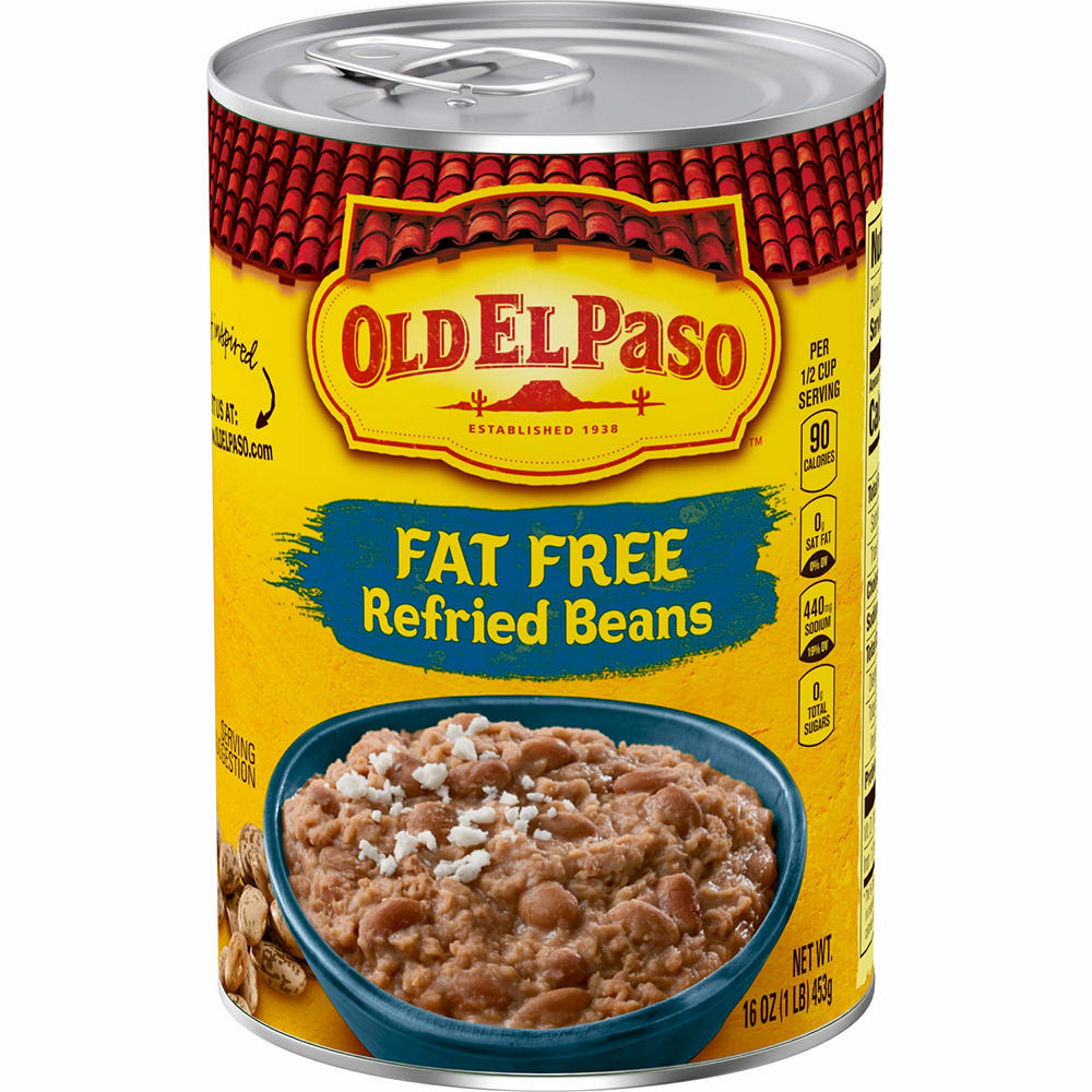 Old El Paso Fat Free Refried Beans, 16 oz