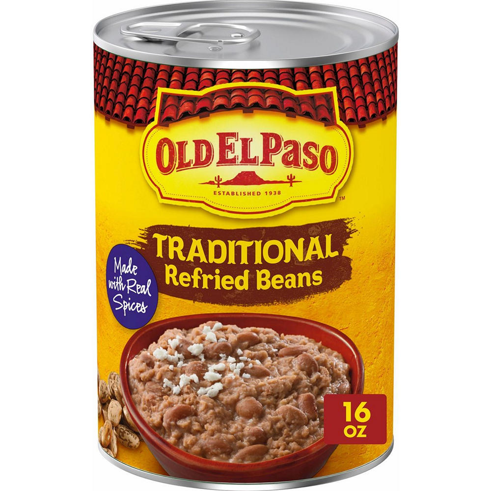 Old El Paso Traditional Refried Beans, 16 oz