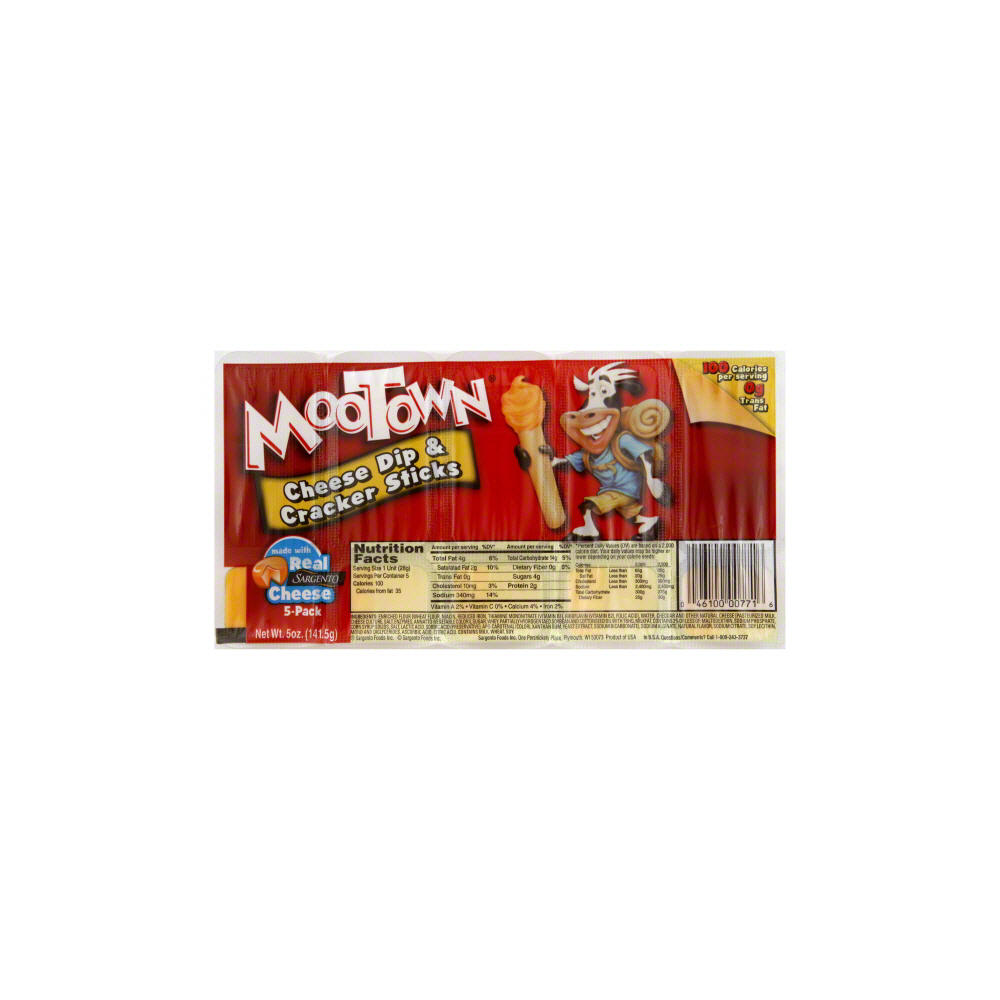 Mootown Cheese Dip & Cracker Sticks, 5 ct