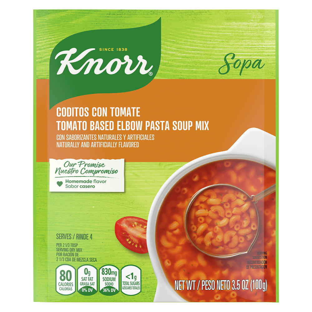 Knorr Sopa Elbow Pasta Tomato Soup Mix, 3.5 oz