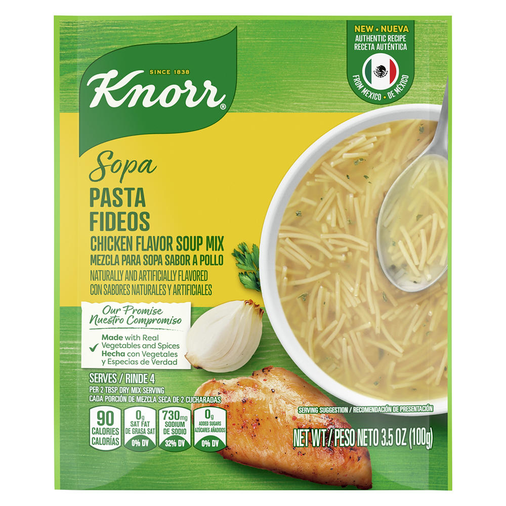 Knorr Sopa Fideos Chicken Noodle Pasta Soup Mix, 3.5 oz