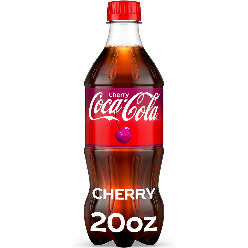 Coca-Cola Cherry Soda Soft Drink, 20 oz