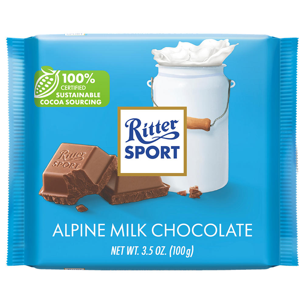 Ritter Sport Alpine Milk Chocolate, 3.5 oz