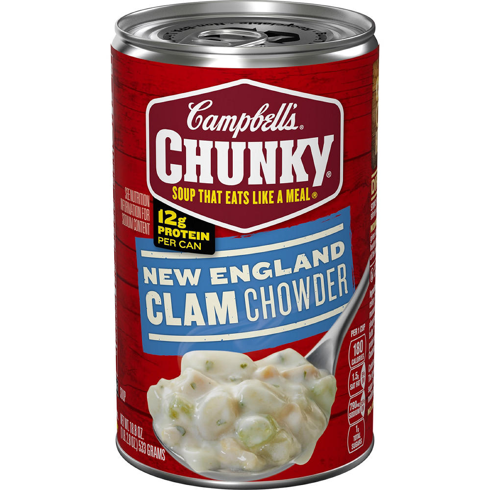 Campbell's Chunky New England Clam Chowder, 18.8 oz
