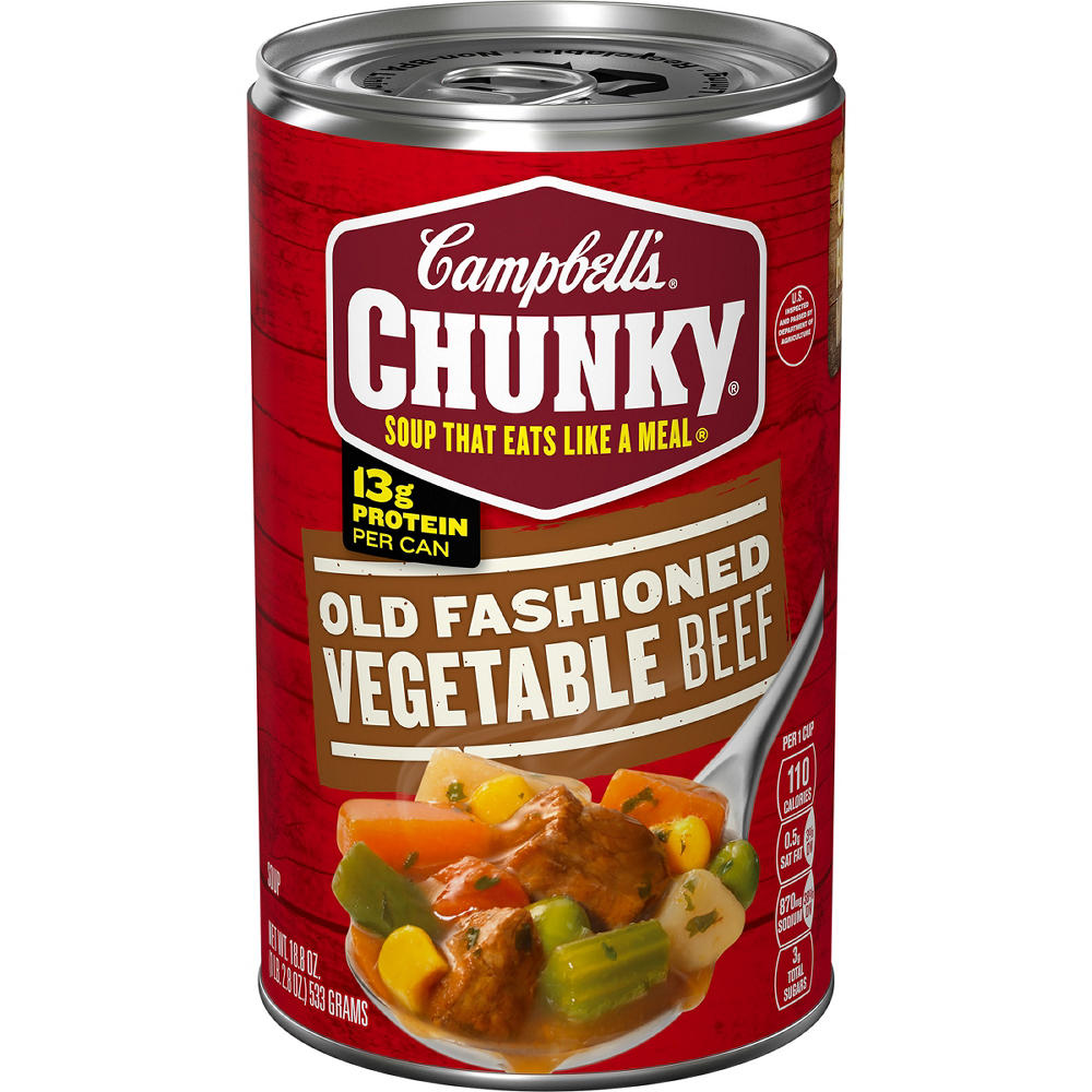 Campbell's Chunky Old Fashioned Vegetable Beef Soup, 18.8 oz