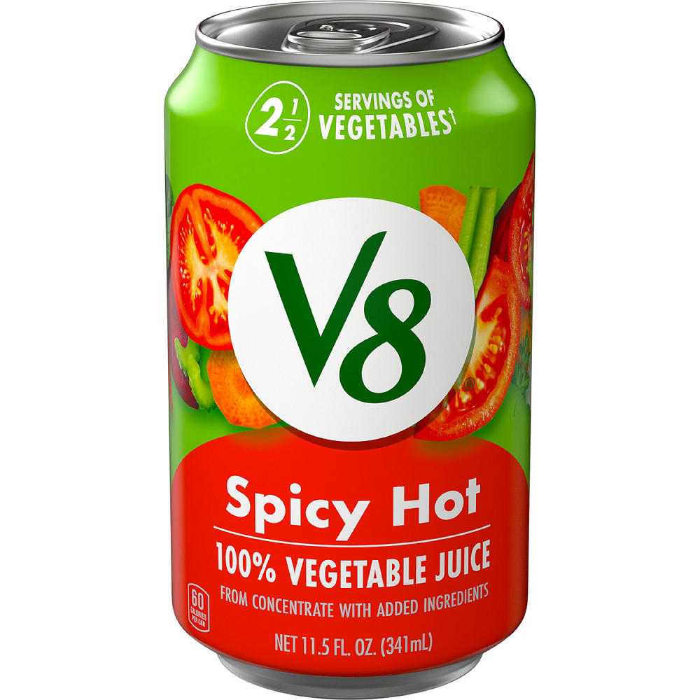 V8 Spicy Hot 100% Vegetable Juice, 11.5 oz