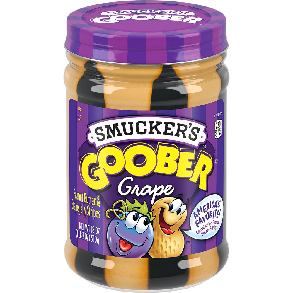 Smucker's Goober Peanut Butter & Grape Jelly Stripes, 18 oz
