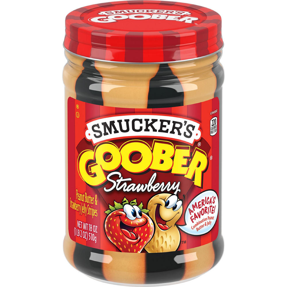 Smucker's Goober Peanut Butter & Strawberry Jelly Stripes, 18 oz