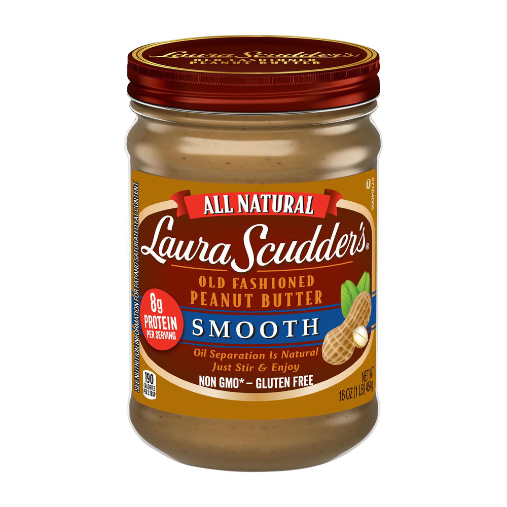 Laura Scudder's Old Fashioned All Natural Smooth Peanut Butter, 16 oz