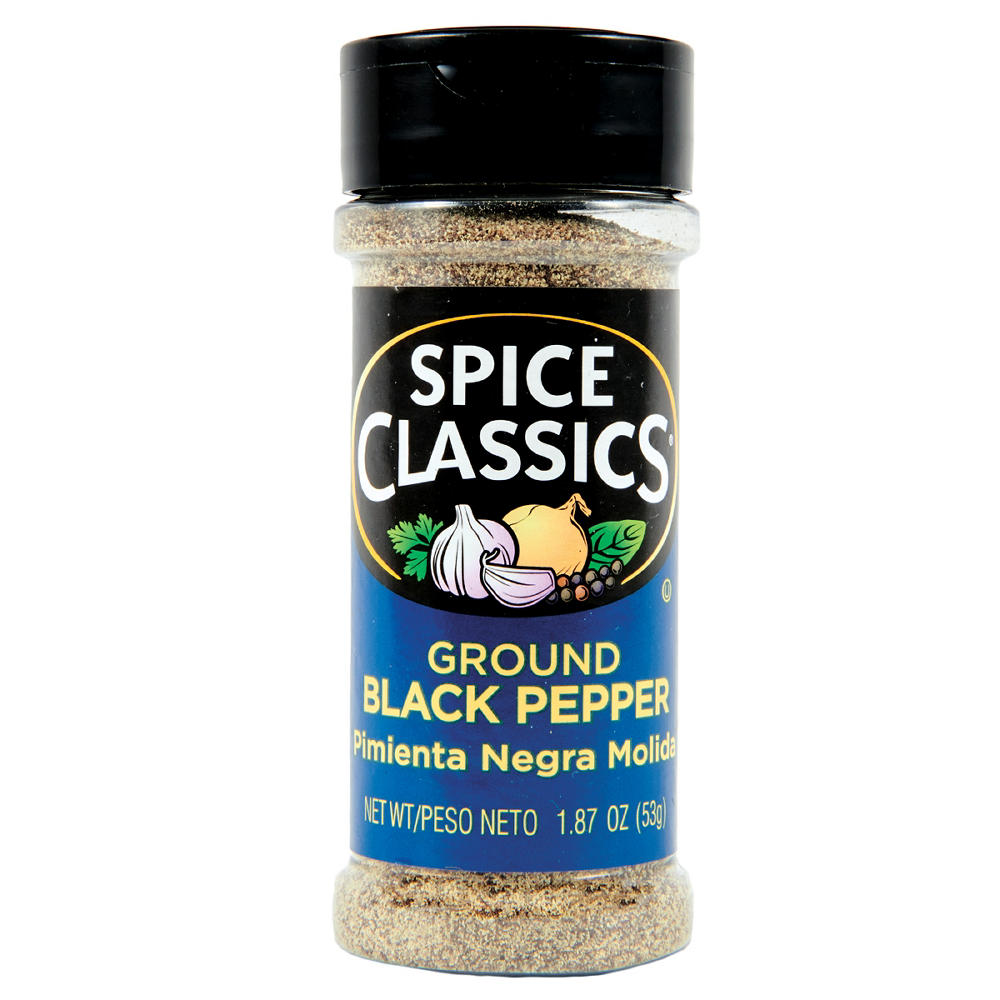 Spice Classics Ground Black Pepper, 1.87 oz