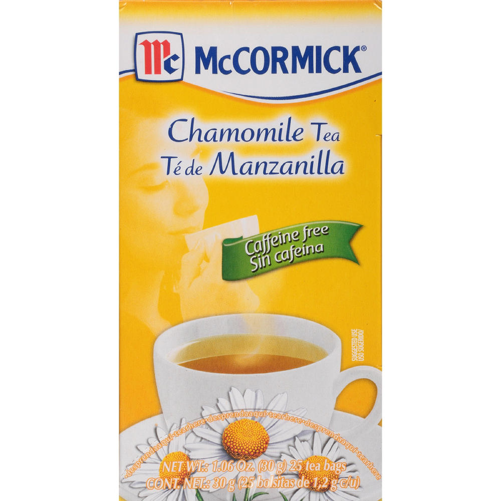 McCormick 25 Count Box Caffeine Free Chamomile Tea Bags, 1.06 oz