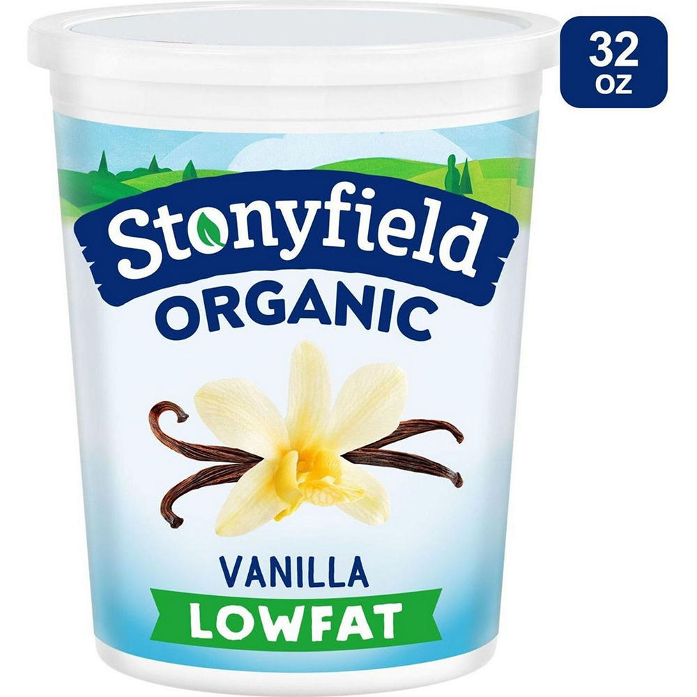 Stonyfield Low Fat Yogurt - French Vanilla, 32 oz