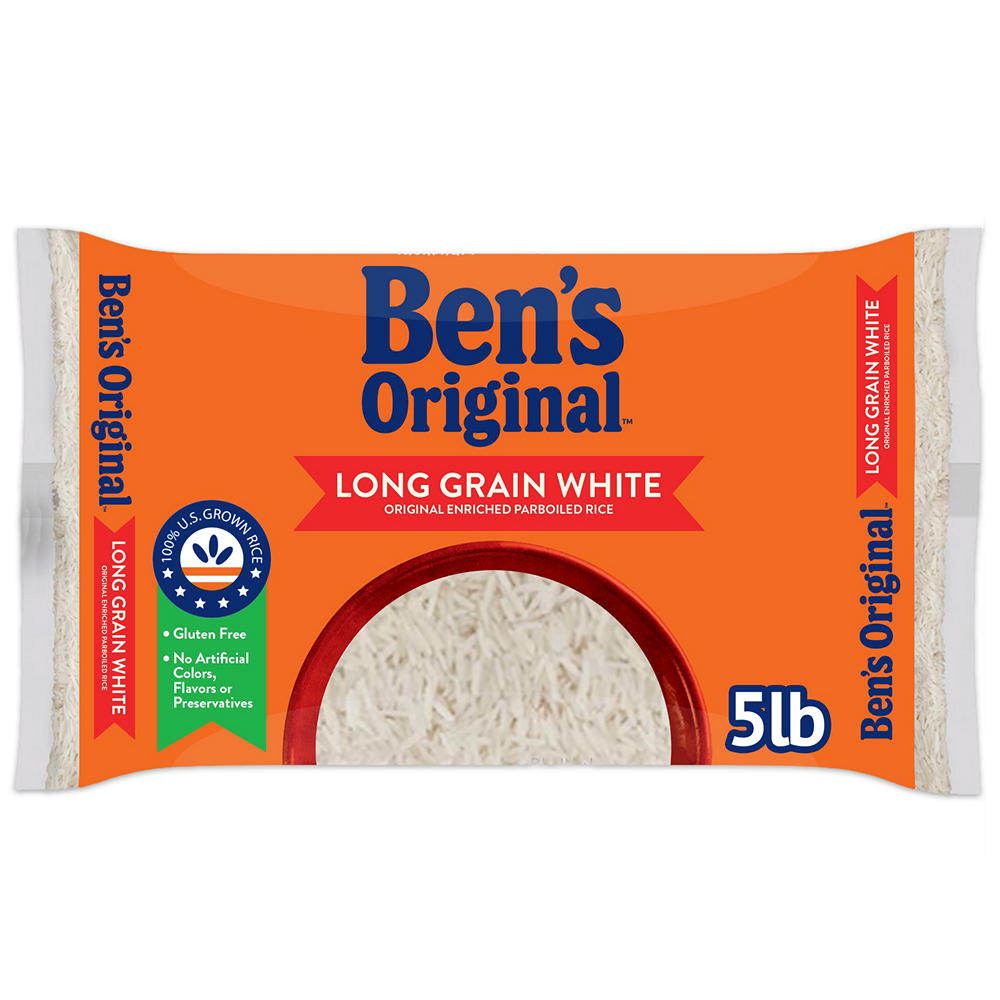Ben's Original Enriched Long Grain White Parboiled Rice, 5 lb