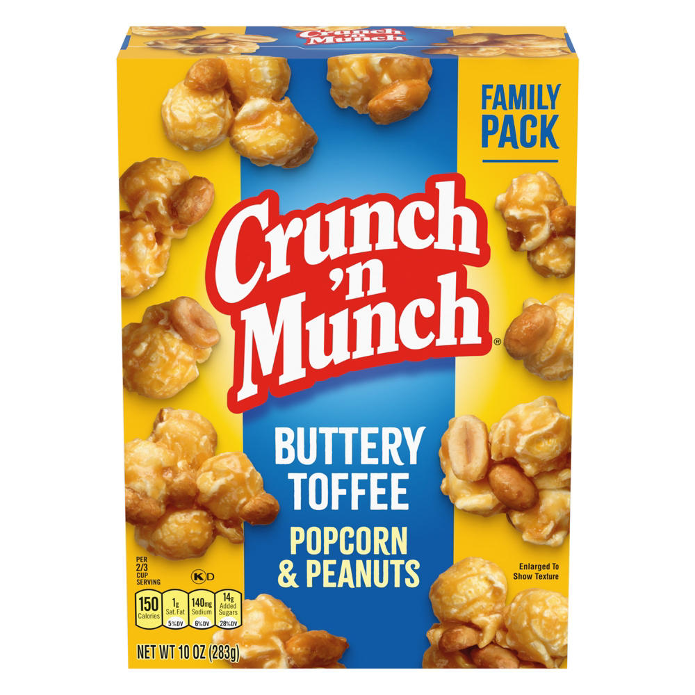 Crunch 'n Munch Buttery Toffee Popcorn & Peanuts, 10 oz