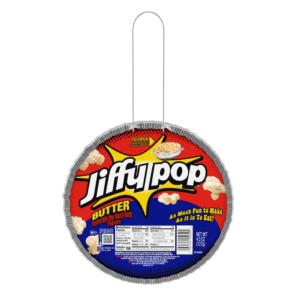 Jiffy Pop Butter Flavored Popcorn Stovetop Popping Pan, 4.5 oz