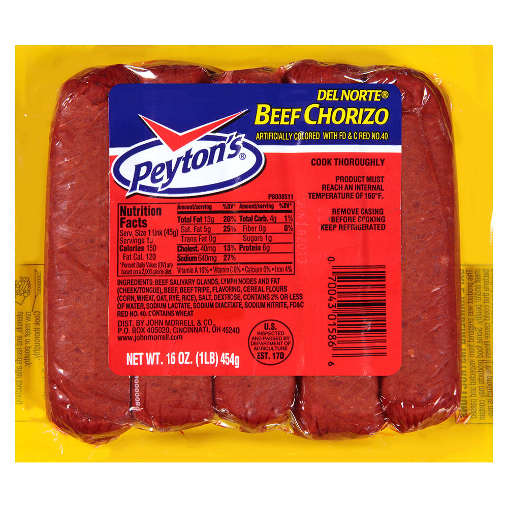 Peyton's Beef Chorizo Sausage Links, 16 oz