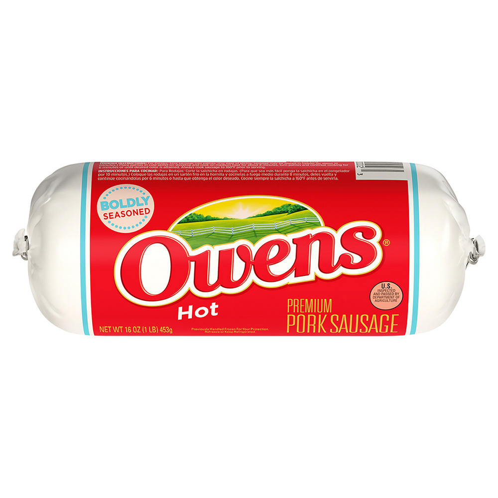 Owens Premium Pork Breakfast Sausage - Hot, 16 oz