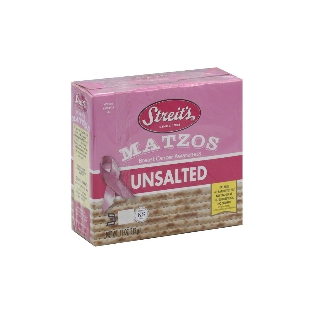 Streit's Kosher Unsalted Matzos, 11 oz