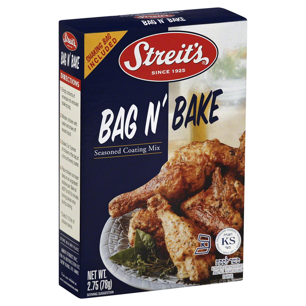 Streit's Kosher Bag N' Bake Seasoned Coating Mix, 2.75 oz