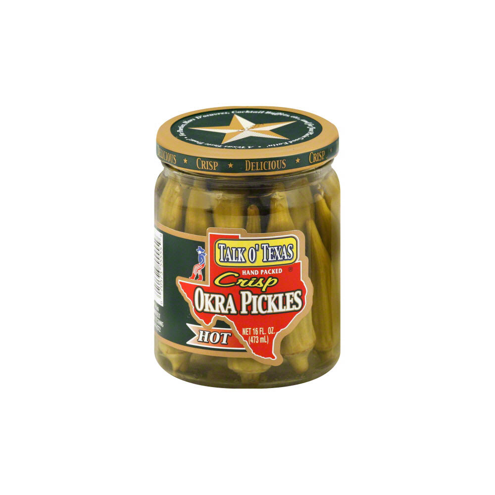Talk O' Texas Hot Crisp Okra Pickles, 16 oz