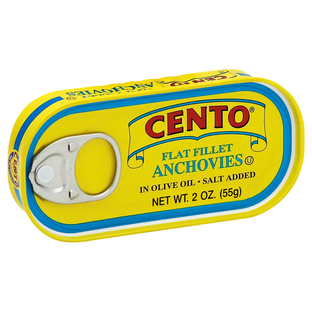 Cento Flat Fillet of Anchovies in Olive Oil, 2 oz