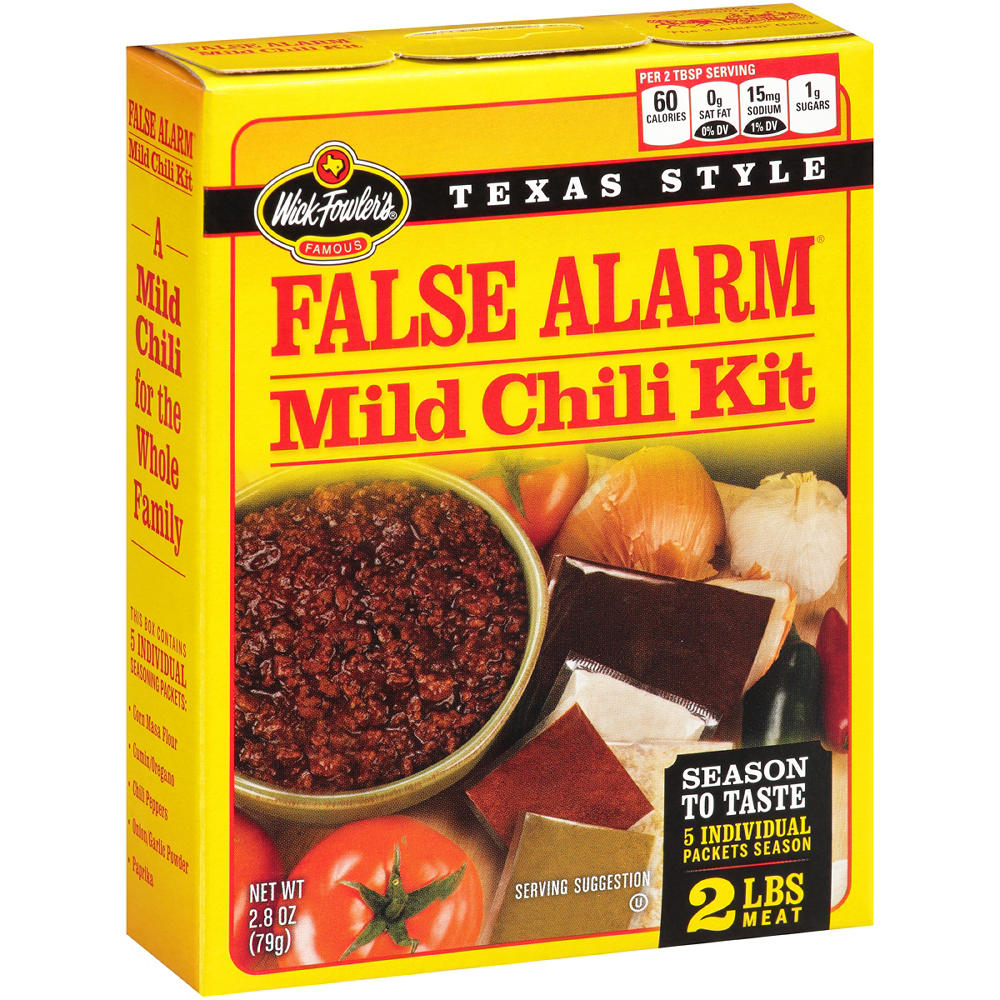 Wick Fowler's False Alarm Mild Chili Kit, 3.03 oz